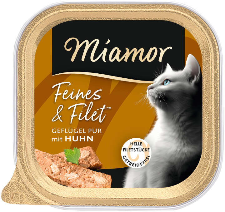 Miamor Katzen-Nassfutter Feines & Filet Geflügel Pur mit Huhn